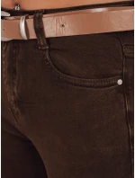 Dámské úzké zúžené džíny hnědé FashionStreet UY2843