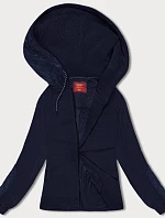 Dámská pruhovaná mikina, tmavě modrá (AMG-311)