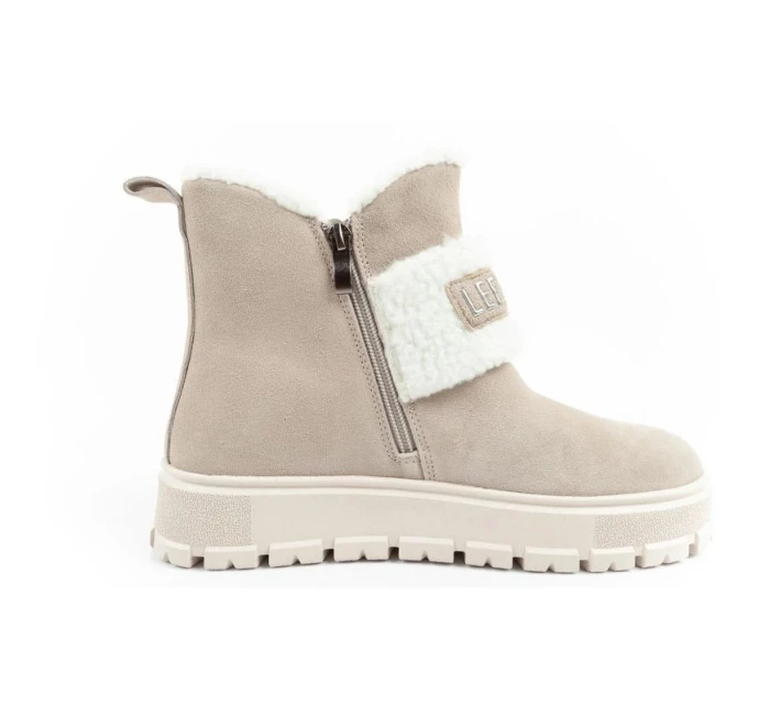 Lee Cooper dámské zimní boty módní ovčí kůže zateplené béžové dámské Lee Cooper dámské zimní boty módní ovčí kůže zateplené béžové dámské