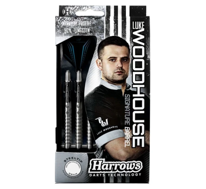 Harrows Luke Woodhouse 90% Steeltip šipky