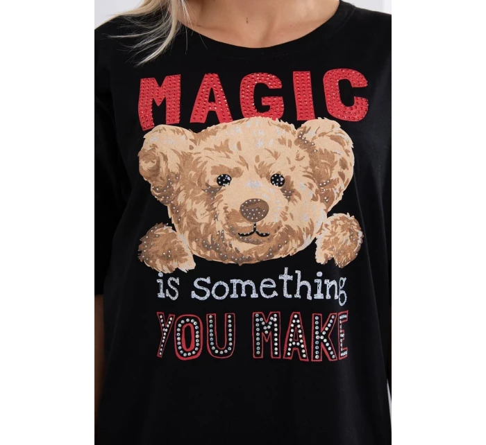 Kouzelná halenka s potiskem černá