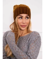 Paris fleecová čepice K213 hnědá+hořčičná Paris fleecová čepice K213 hnědá+hořčičná