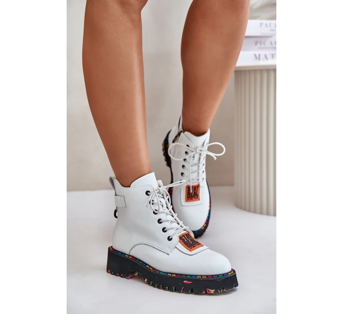 Kožené Boty Tropy Dámské Na Zip Bílé Artiker 55C0515