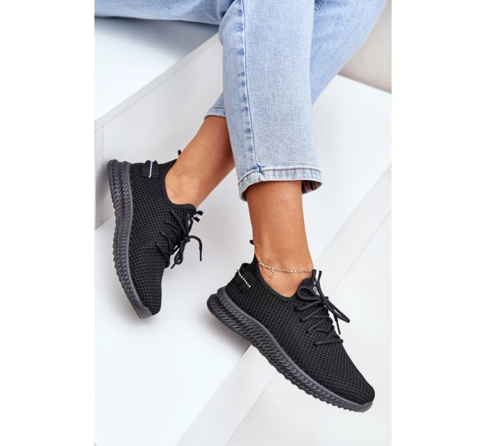 Síťované Nazouvací Sportovní Boty Dámské Černé model 21683372 - Boto Síťované Nazouvací Sportovní Boty Dámské Černé model 21683372 - Boto