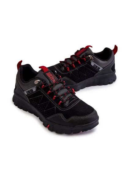 Pánské nízké trekingové boty Memory Foam Big Star KK174126 Černe