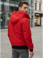 Pánská zimní bunda s kapucí červená FashionStreet TX4983