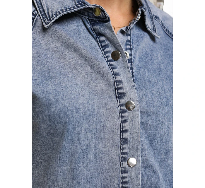 Dámské džínové košilové šaty modré FashionStreet EY2638