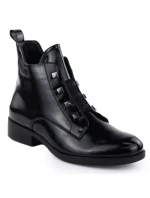 Dámské černé lakované kozačky S.Barski HY52-527 Dámské černé lakované kozačky S.Barski HY52-527