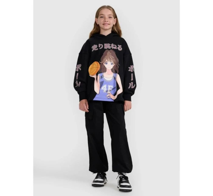 Dívčí mikina s kapucí model 21907197 - 4F