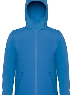B&C Hooded Softshell /kids Dětská 3-vrstvá softshellová bunda 01.0969 azure