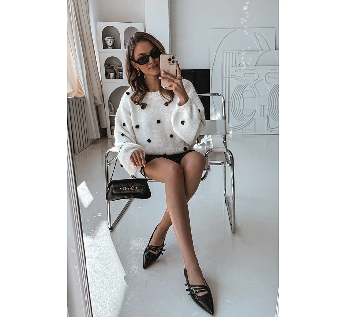 Lakované baleríny s pruhy Černé Palenna