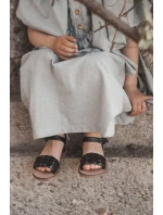 Dětské Pletené Sandály Černé Bailly Dětské Pletené Sandály Černé Bailly