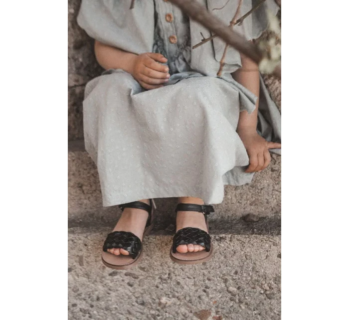 Dětské Pletené Sandály Černé Bailly Dětské Pletené Sandály Černé Bailly