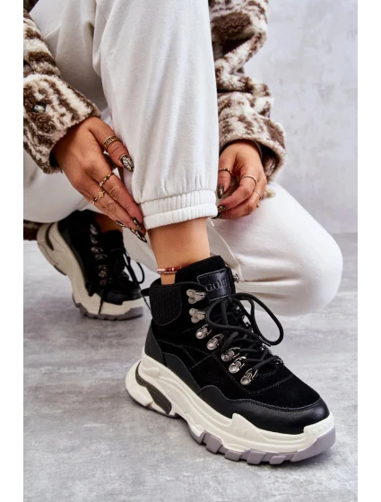 Dámská vysoká sportovní obuv GOE KK2N4098 Černe Dámská vysoká sportovní obuv GOE KK2N4098 Černe