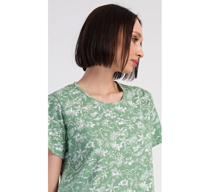 Dámská noční košile s krátkým rukávem model 20207793 - Vienetta Dámská noční košile s krátkým rukávem model 20207793 - Vienetta