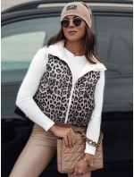 Dámská přechodná krátká prošívaná oboustranná vesta bílá Dstreet model 21980836 - FashionStreet