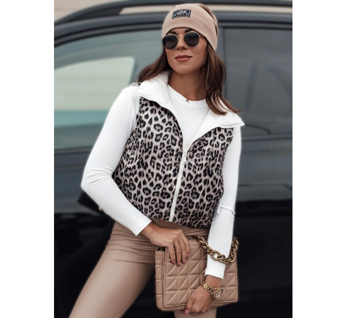Dámská přechodná krátká prošívaná oboustranná vesta bílá Dstreet model 21980836 - FashionStreet