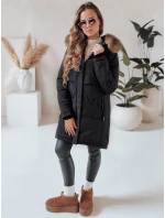 Dámská zimní bunda parka s kapucí černá FashionStreet TY5080