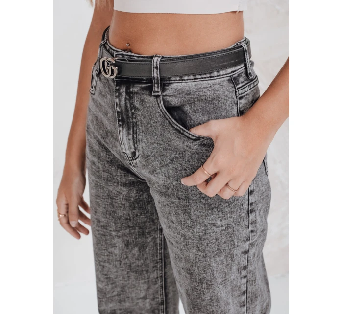 Dámské široké džíny černé FashionStreet UY2747