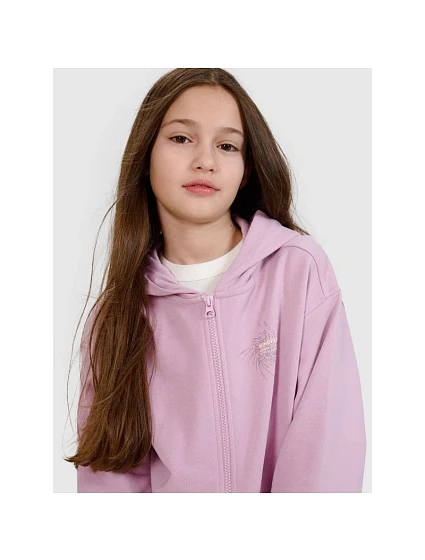 Dívčí mikina s kapucí model 21435764 - 4F Dívčí mikina s kapucí model 21435764 - 4F
