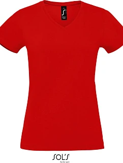 SOL'S Imperial V Women Dámské tričko do V z těžké bavlny model 22520617 red