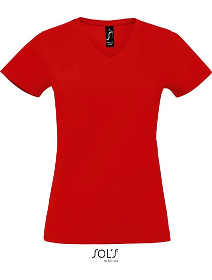 SOL'S Imperial V Women Dámské tričko do V z těžké bavlny 25.2941 red