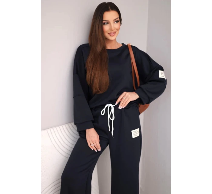 Dámský komplet máslo mikina + kalhoty modrá Dámský komplet máslo mikina + kalhoty modrá