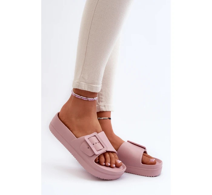 Dámské Pěnové Žabky Na Platformě S Big Star Růžové model 21654877 - Big Star Shoes