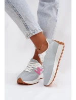 Dámské sportovní boty na platformě modré model 21919433 - Boto