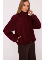 M885 Kabát látkový - bordó