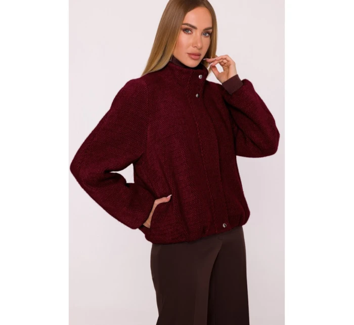 M885 Kabát látkový - bordó