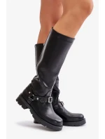 Zateplené Dámské Kozačky Na Zip Eko Kůže Černé Tialethe Zateplené Dámské Kozačky Na Zip Eko Kůže Černé Tialethe