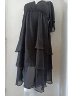 Dámské šifónové šaty S161 černé  - Stylove