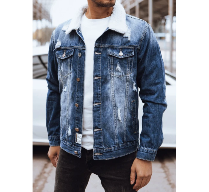 Pánská modrá džínová bunda FashionStreet TX4580 Pánská modrá džínová bunda FashionStreet TX4580