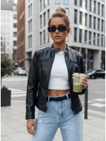 Dámská kožená bunda černá Dstreet model 21979421 - FashionStreet