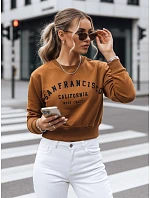 SAN FRANCISCO dámská mikina s potiskem hnědá FashionStreet BY1565