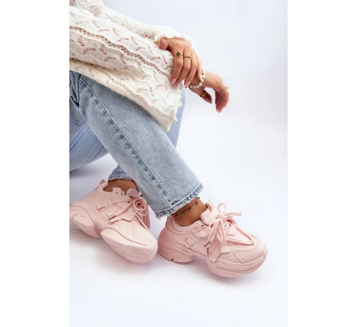Dámské tenisky na masivní podrážce růžové model 21648323 - Boto Dámské tenisky na masivní podrážce růžové model 21648323 - Boto