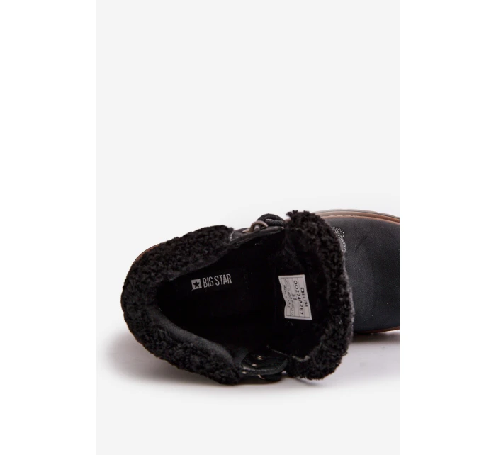 Zateplené dámské boty Big Star model 21669664 Černé - Big Star Shoes Zateplené dámské boty Big Star model 21669664 Černé - Big Star Shoes