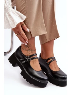 Dámské boty na nízkém podpatku černá Saviwa