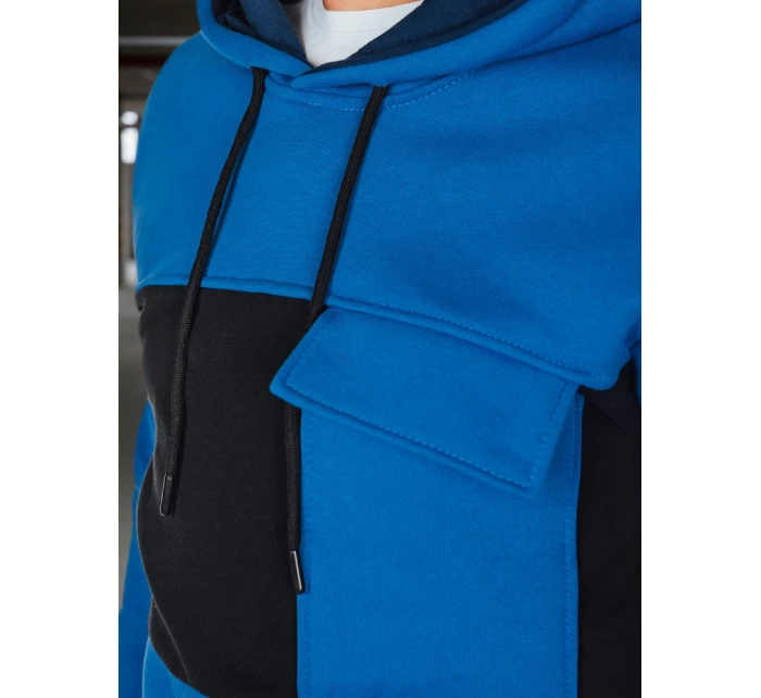 Pánská mikina s kapucí modrá Dstreet model 21986061 - FashionStreet