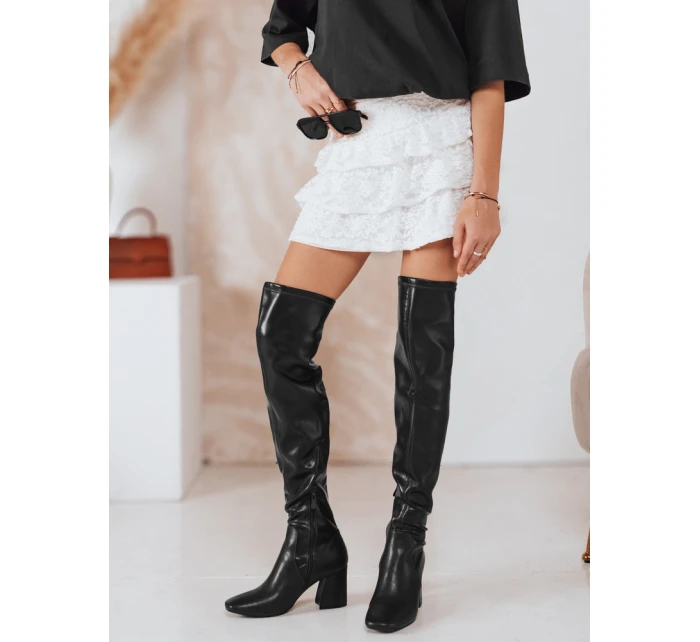 Dámské kozačky nad kolena černé Dstreet model 21993954 - FashionStreet
