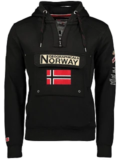 Pánská sportovní mikina  BLACK DB MEN 100 s kapucí, černá model 22306434 - Geographical Norway