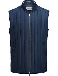 James Harvest Scarsdale Vest Men Pánská prošívaná vesta 62.1052 navy