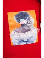 Halenka s 3D model 18743898 krajková červená - K-Fashion Halenka s 3D model 18743898 krajková červená - K-Fashion