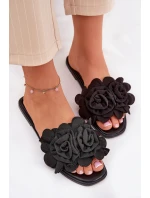 Ploché Dámské Pantofle S Mašlí Černé model 21688613 - Boto Ploché Dámské Pantofle S Mašlí Černé model 21688613 - Boto