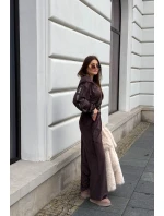 Dámské sněhule na platformě s kožešinou a výšivkou tmavě béžové Querina Dámské sněhule na platformě s kožešinou a výšivkou tmavě béžové Querina