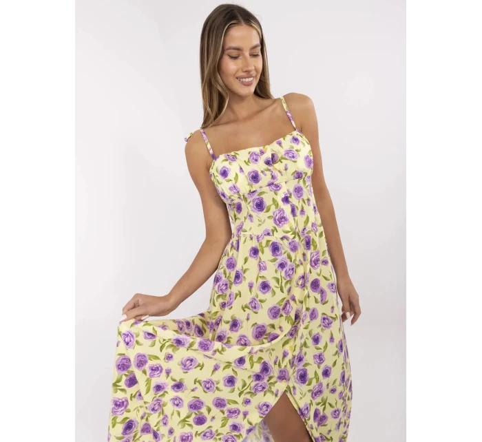 Sukienka MI SK  jasny żółty model 21124356 - FPrice