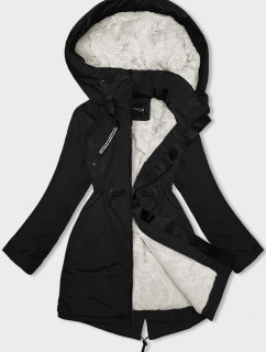 Černá dámská zimní bunda s kapucí Glakate (H-3832)