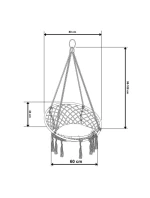 Závěsná sedačka 80x60 cm s polštářkem HONEY