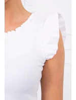 Halenka s volánky bílá